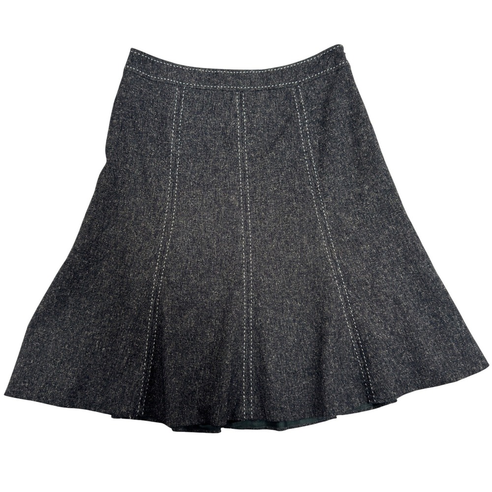 White House Black Market Skirt‎ Size 2 Gray Lined Side Zip Professional Staple